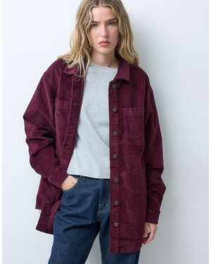 Noisy May Oversized Corduroy Overhemd - Rood