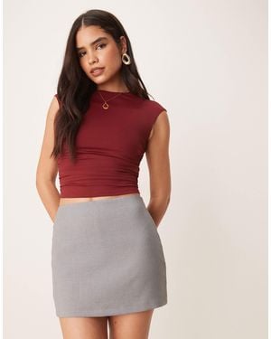 Abercrombie & Fitch Ultra High Rise Mini Skort - Red