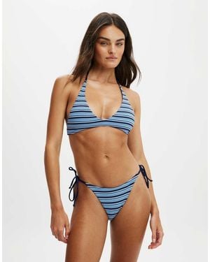 Cotton On String Tie Side Brazilian Bikini Bottom - Blue