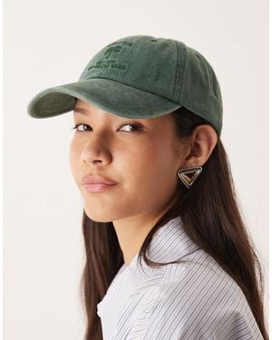 ASOS Embroidered Ibiza Slogan Cap - Green