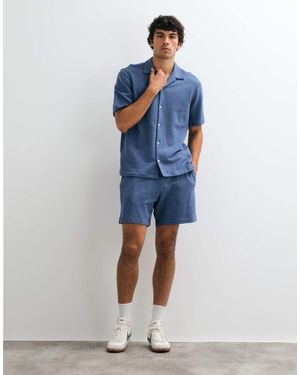 Gap Towelling Tie Waist Shorts Co-Ord - Blue