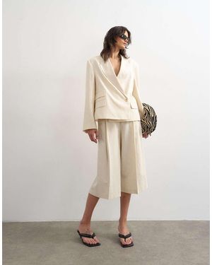 TOPSHOP Pantaloni Culotte A Vita Bassa Écru - Neutro