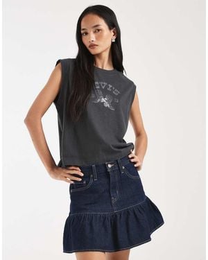 Levi's Flounce Denim Mini Skirt - Blue