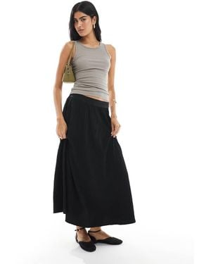 Wednesday's Girl Textured Midi Skirt - White