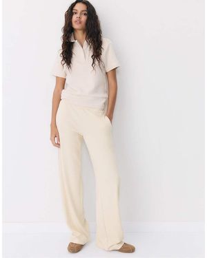 Stradivarius Soft-Touch Formal Joggers - Natural