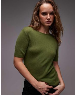 ARKET Top De Punto Fino De - Verde