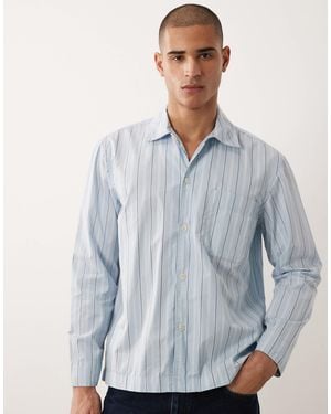 SELECTED Poplin Long Sleeve Shirt - Blue