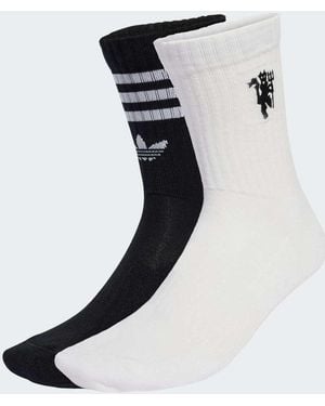 adidas Originals Manchester United Socks 2 Pairs - Black
