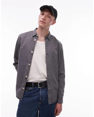 AllSaints – bodhi ls – hemdjacke - Blau