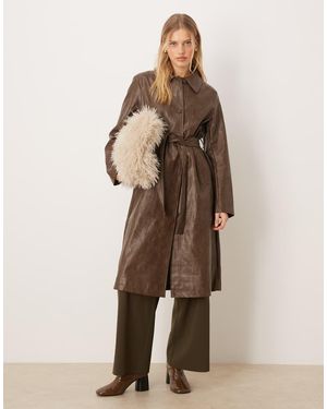 Vila Cappotto Elegante Lungo Spalmato - Neutro