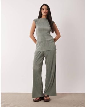 Calvin Klein Plisse Pull-on Pants Co-ord - Gray