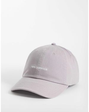 New Balance 6-panel-cap mit linearem logo - Grau