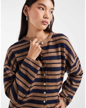 ASOS Fluffy Relaxed Crew Neck Cardigan - Black