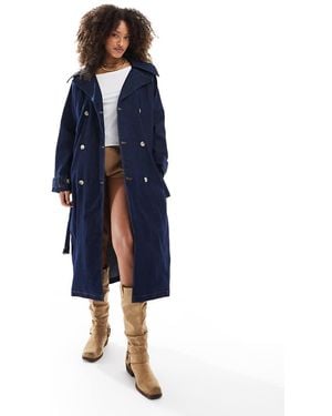 Miss Selfridge Western Denim Trench Coat - Pink