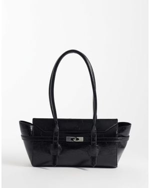 ASOS Tote-bag mit schlossdetail und schulterriemen - Weiß