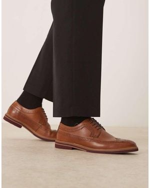 ASOS Scarpe Brogue Derby Stringate - Marrone