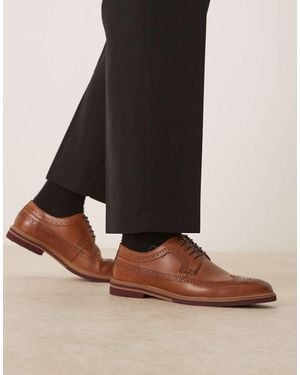 ASOS Lace Up Brogue Derby - Brown