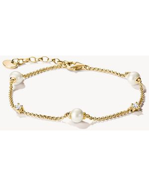 Thomas Sabo Bracelet With Pearls And White Zirconia - Natural
