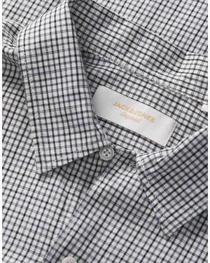 Jack & Jones – kariertes hemd - Grau