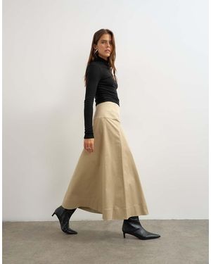TOPSHOP Wrap Waistband Detail Trench Skirt - Natural