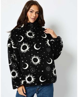 Skinnydip London London Celestial Longline Fleece - Black