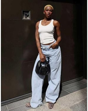 Bershka Wide-leg Jeans - Blue