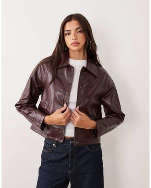 New Look Faux Leather Jacket - Red
