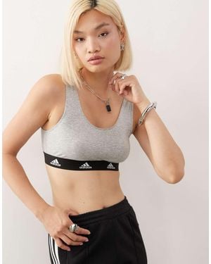 adidas Active Comfort Cotton Cropped Top - Grey