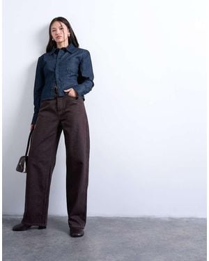 TOPSHOP Column Mid Rise Jean - Blue