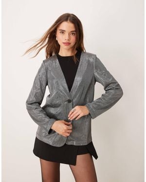 Jdy Collarless Blazer - Natural