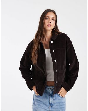 Vero Moda Cord-hemdjacke - Schwarz