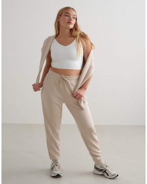 Aim'n Café Au Lait Comfy Modal Trousers - Natural