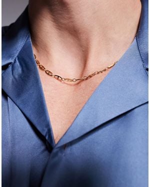 ASOS Waterproof Stainless Steel Marina Chain Necklace - Blue