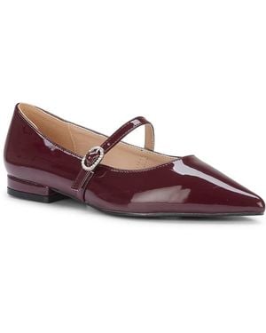 SEQWL Point Toe Ballets Shoes With Buckle Closure - Purple