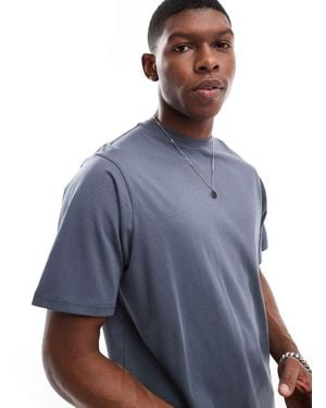 Pull&Bear Regular-Fit T-Shirt - Blauw