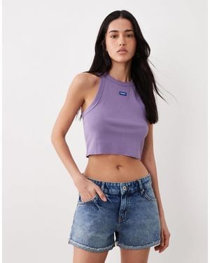 HUGO Galimon Denim Shorts - Purple