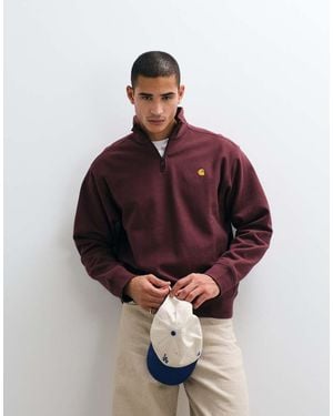 Carhartt American Script Half Zip Sweatshirt - Red