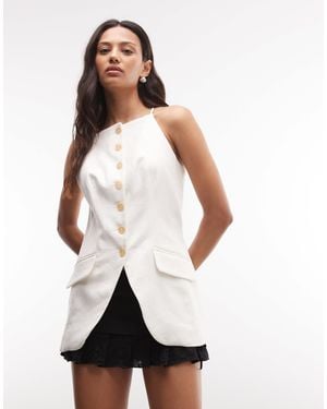 River Island Gilet - Blanc