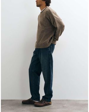 Brave Soul Wide Leg Jeans With Carpenter Pocket - Blue