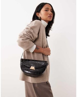 ASOS Adjustable Crossbody Bag With Clip Hardware Detail - Black