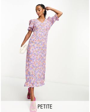 Nobody's Child Petite Delilah - robe mi-longue à fleurs - multicolore - Rose