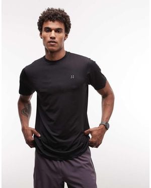 4505 Lightweight Quick Dry Training T-shirt With Chest Logo - Black