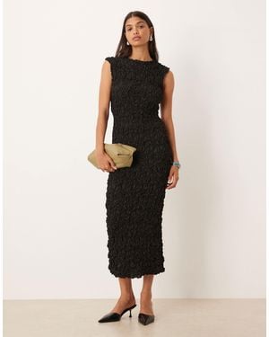 Y.A.S 3d Textured Sleeveless Maxi Dress - Natural