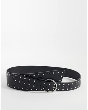 JJXX Cinturón Grueso Con Tachuelas De - Gris
