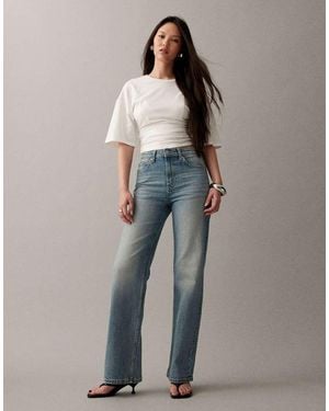 ASOS Vaqueros Cómodos Y Elásticos De Pernera Recta Con De -Azul