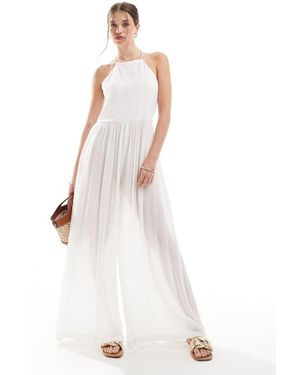 Superdry Embroidered Jumpsuit - White