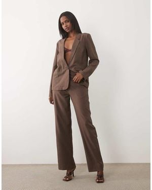 Vila Wide Leg Tailored Trouser Co-ord - Natural