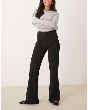 Y.A.S High Waisted Stretch Flare Trousers - White