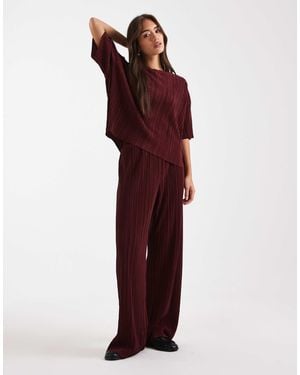 ONLY Plisse Wide Leg Pants Co-ord - Purple