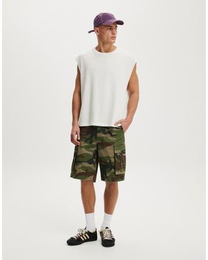 Cotton On Baggy Cargo Short - Natural